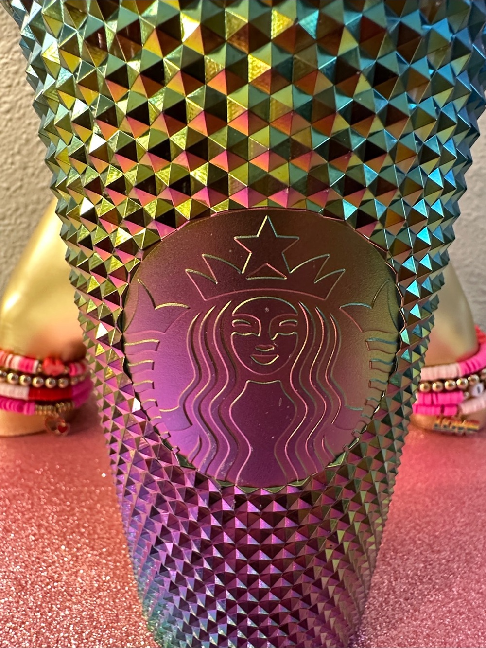Starbucks Iridescent Studded Tumbler - Green Blue Purple - Picture 3 of 3